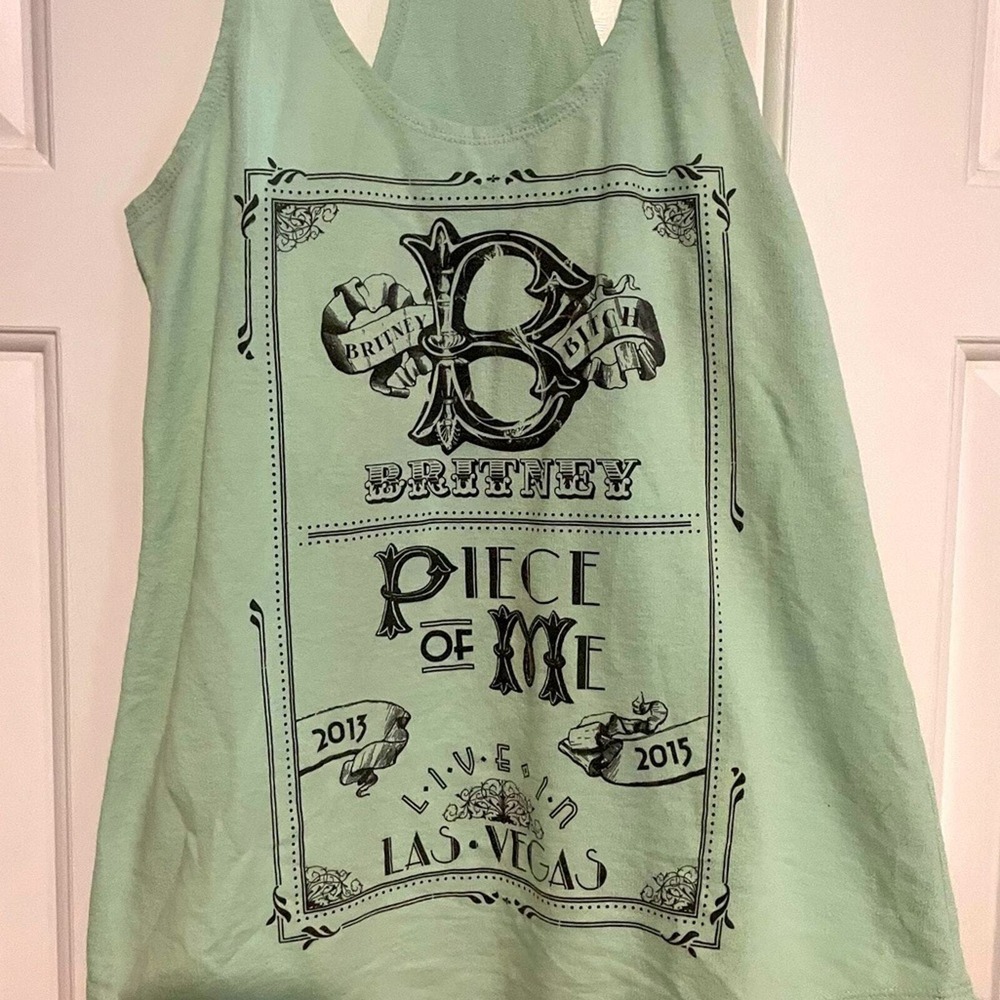 Britney Spears Piece of Me Las Vegas Tour Tank Top Mint Green Womens‎ Medium M